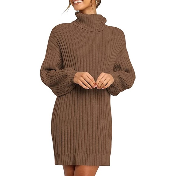 ANRABESS Dresses & Skirts - ANRABESS Turtleneck Long Sleeve Sweater Dress